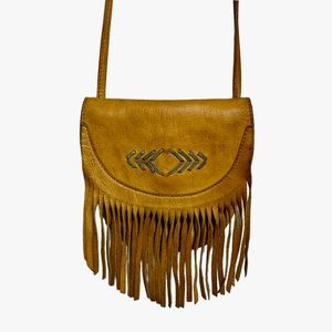 Cut n paste leather with fridge crossbody